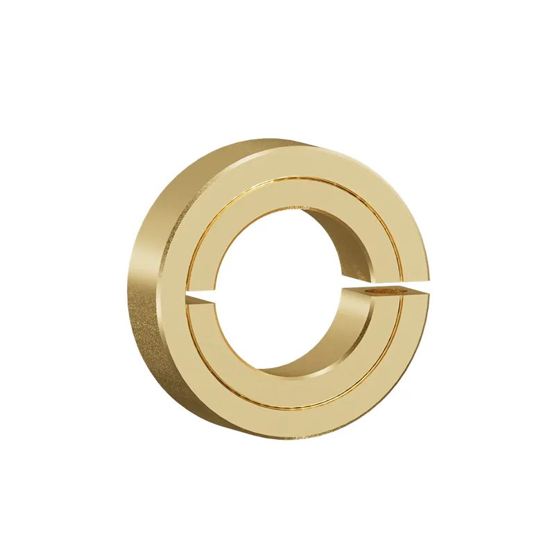 single split collar  with relief cut  yellow zinc plating