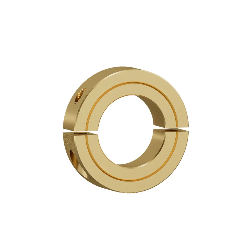 2pcs split collar with yellow zinc plating