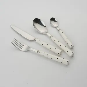 QS514 Ceramic Handle Stainless Steel Cutlery for a Refined Table