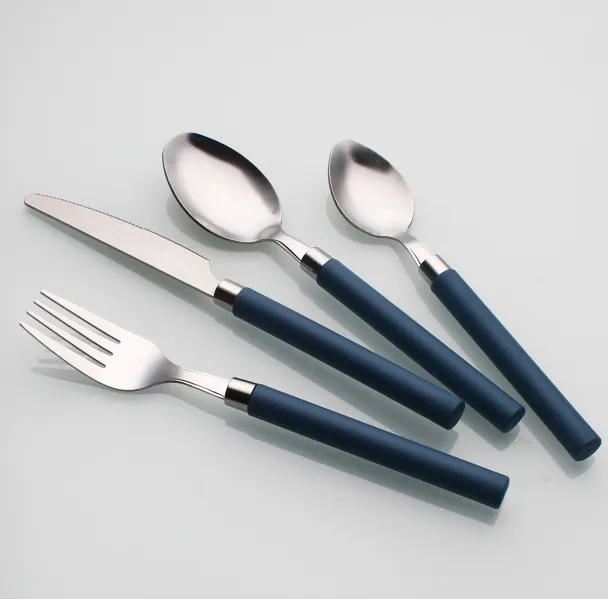 BG61 Stainless Steel Plastic Handle Cutlery: Vibrant Style Meets Practical Everyday Dining