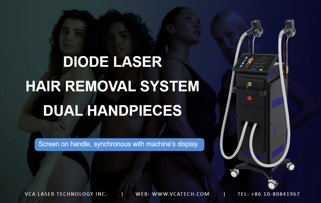 Dual Handpieces Laser Hair Removal Beauty Equipment