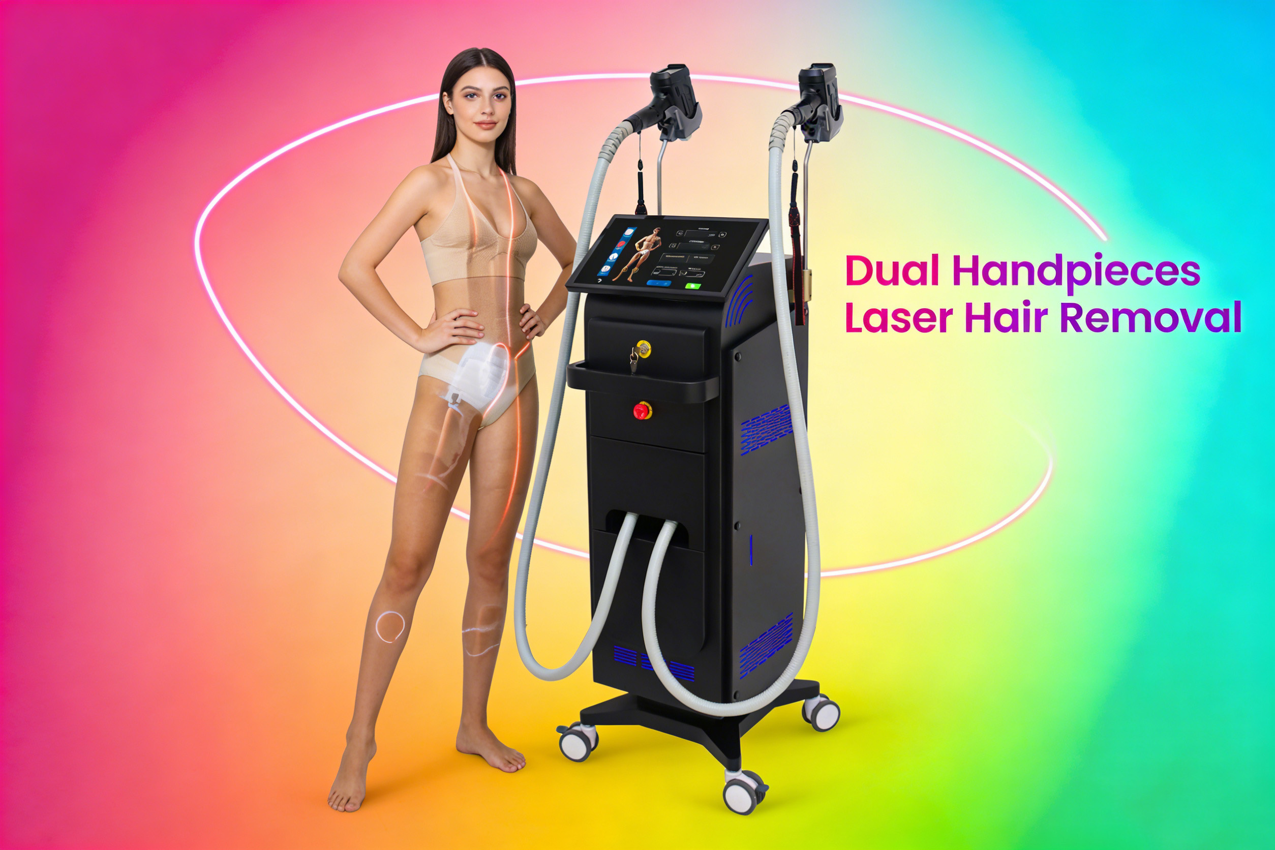 Permanent Dual Handpieces Laser Hair Removal Device