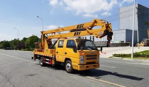 Jiangling double-row folding boom truck, 17.5 meters