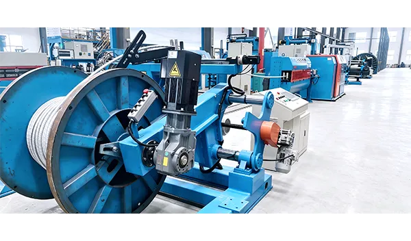 800mm steel belt armoring machine for motors + 600/2 non-metallic wrapping production line