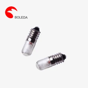 Coque en plastique E10/BA9S, soudure &agrave; l'&eacute;tain, soud&eacute;e bout &agrave; bout, lampes lumineuses au n&eacute;on serties