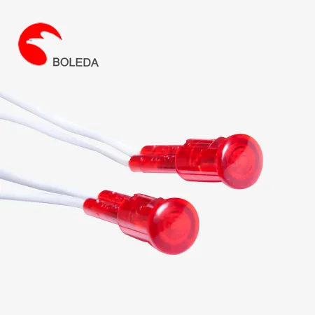 12 мм Неоновые индикаторные лампы красного цвета с обжимным резистором ПВХ-кабель БЛ-10-05