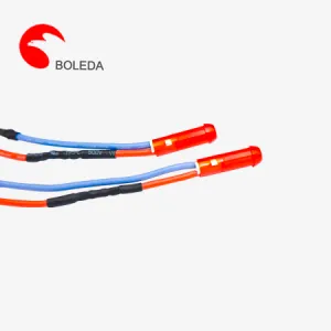 Dia.6 mm Neon indicator lamp with resistor, silicone cable BL-06-02
