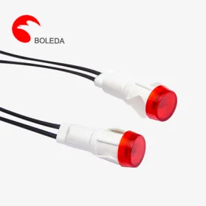 Dia.12mm Neon indicator lamp with resistor, cable BL-10-06