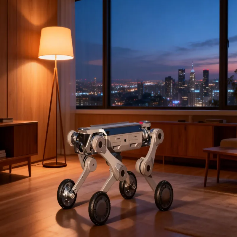 Wheeled Medium-Sized Quadruped Robot &ndash; Heavy-Duty Version for Pallet Transport and Towing