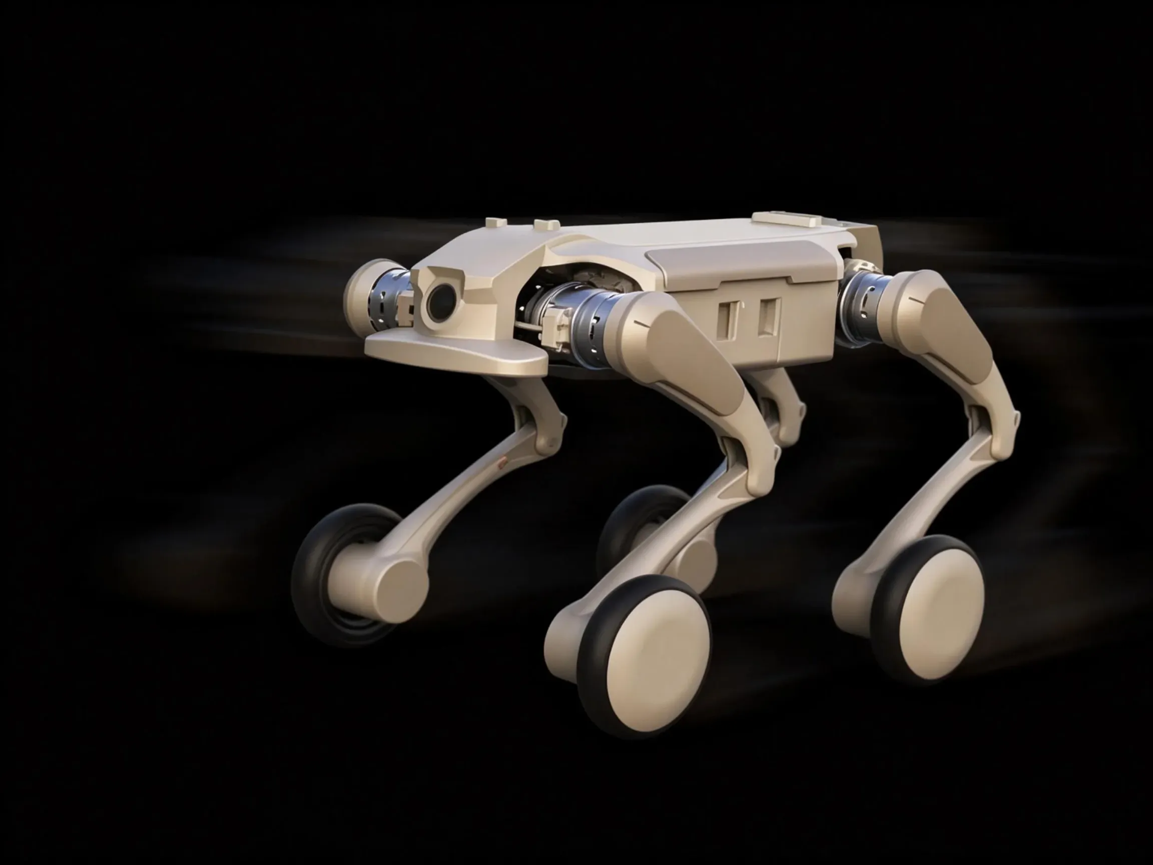 Wheeled Medium-Sized Quadruped Robot &ndash; Seamless Integration with Existing Factory Automation Systems