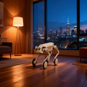 Wheeled Medium-Sized Quadruped Robot &ndash; IP67 Rated for All-Weather Outdoor Security Operations