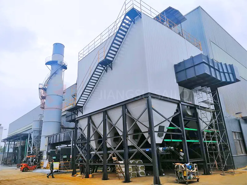 Pulse-Jet Baghouse with Desulfurization Tower