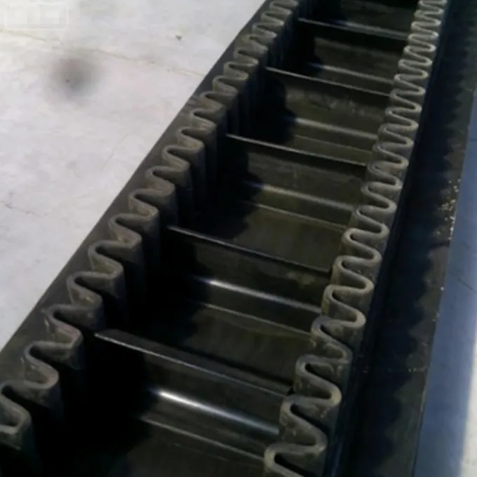 Corrugated sidewall conveyor belts