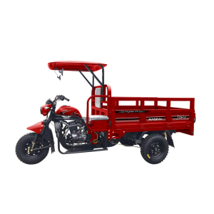 Red passenger three-wheeled motorcycle
