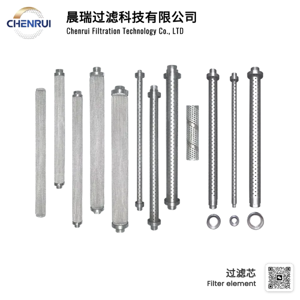 Stainless steel pleated welded filter element