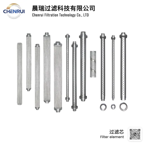 Stainless steel pleated welded filter element