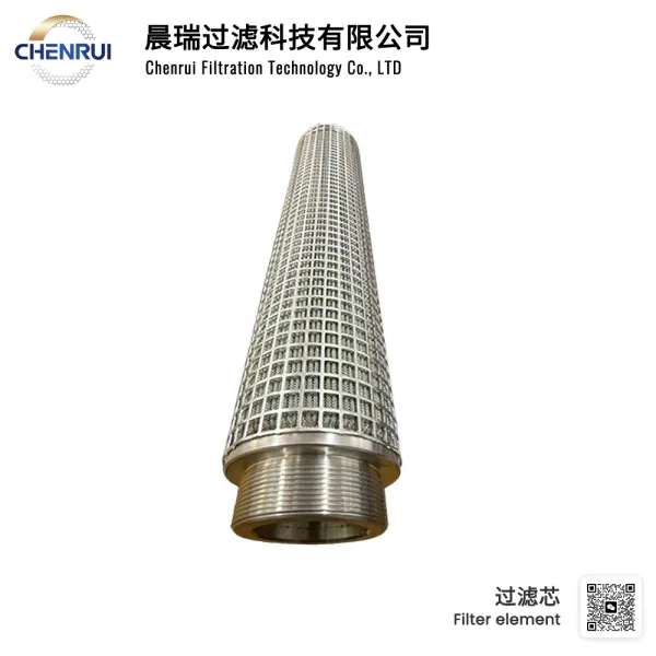 304 stainless steel filter element with protective mesh