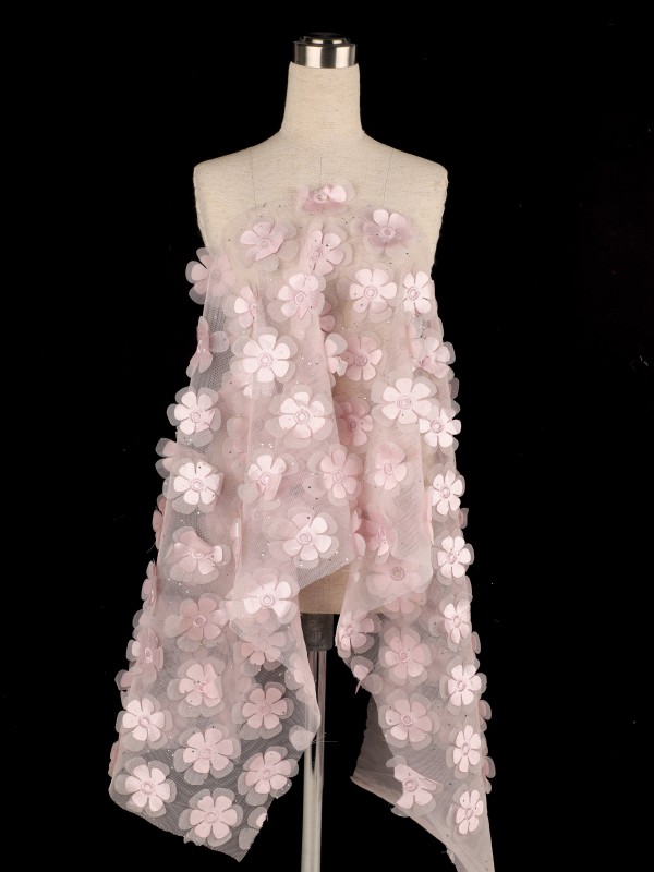 Custom 3D Petal Embroidered Lace Trim CYG-HL-077