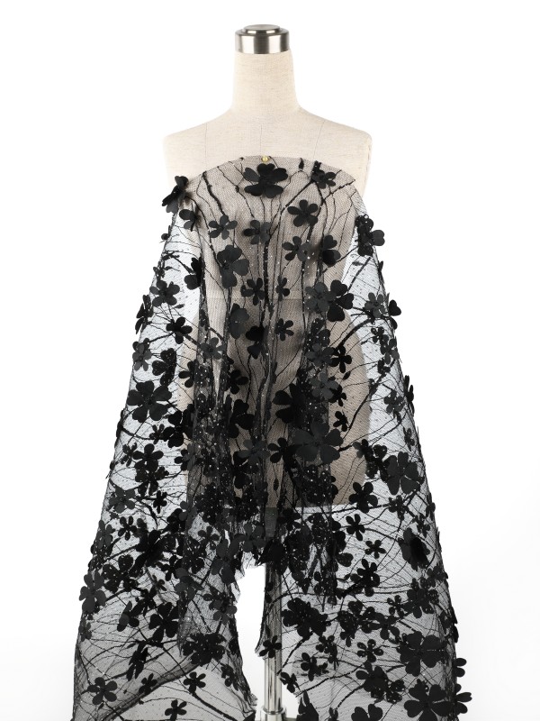  Stretch 3D Petal Lace Trim Material CYG-HL-074