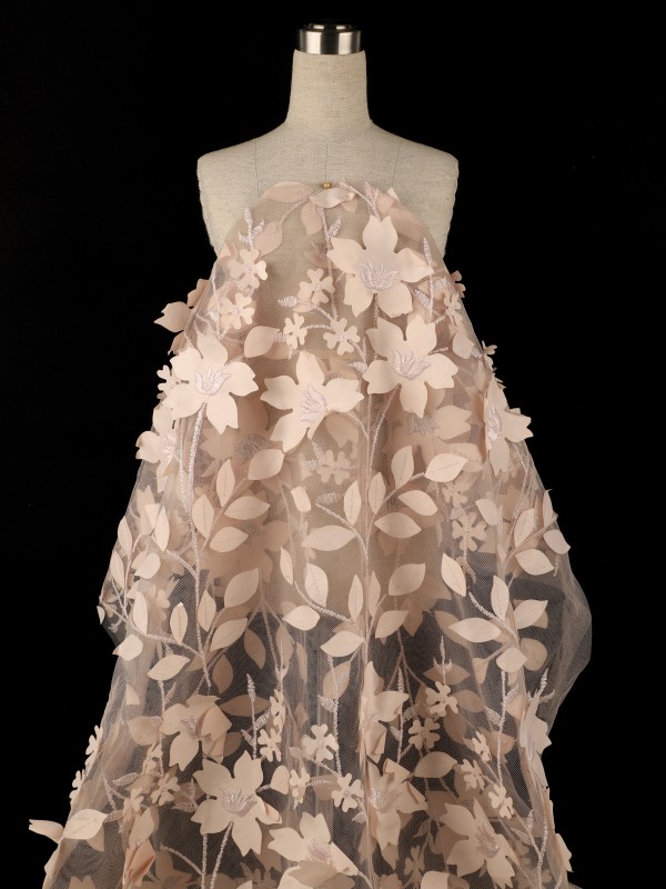 Custom 3D Petal Embroidered Lace Trim CYG-HL-068