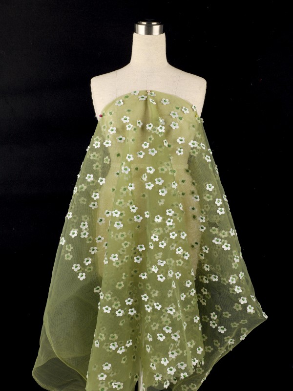 Bridal 3D Petal Embroidered Lace for Wedding Dresses CYG-HL-071