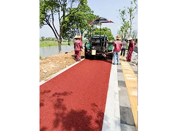 Colorful pavement materials produce
