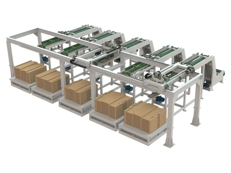 Five-channel Dual-arm Wood Board Palletizer