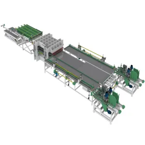 Three-hot-press Two-line Automatic Panel Splicing Line