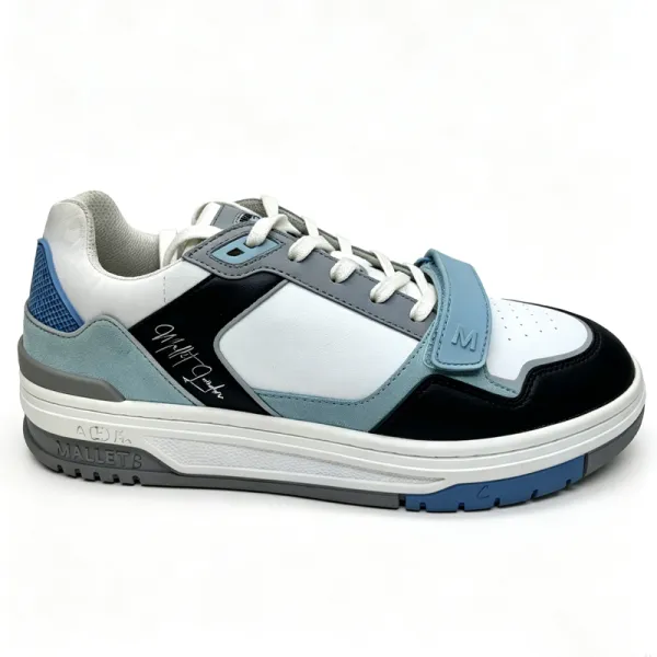Women Multi-material Colorblock Hook & Loop Strap Chunky Casual Sneakers