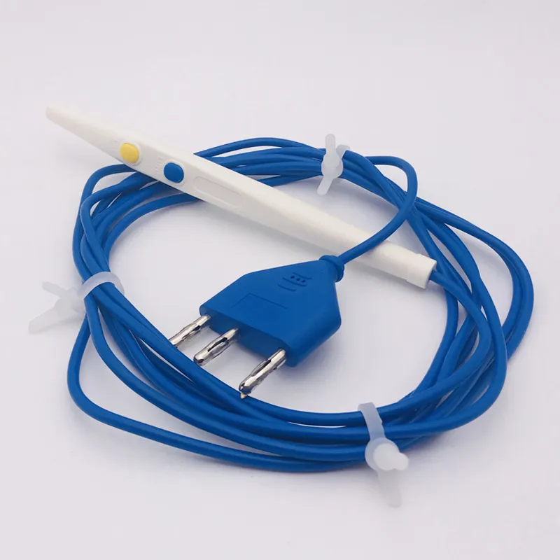 Disposable Electro-surgical pencil with 3 pin banana plug 