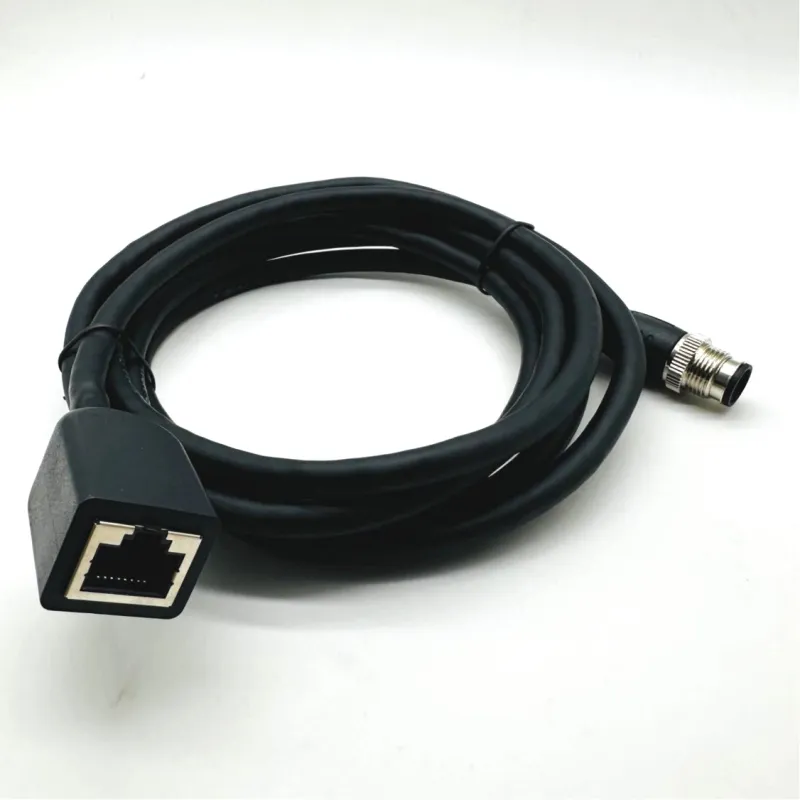M12 8P to RJ45 8P8C female jack lan cable