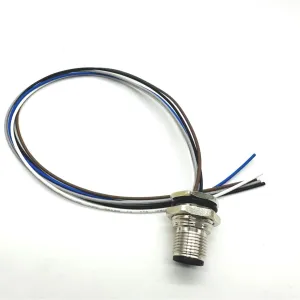 M12A 4P female jack panel type