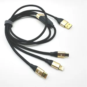 High quality 3in1 fast charging USB cable
