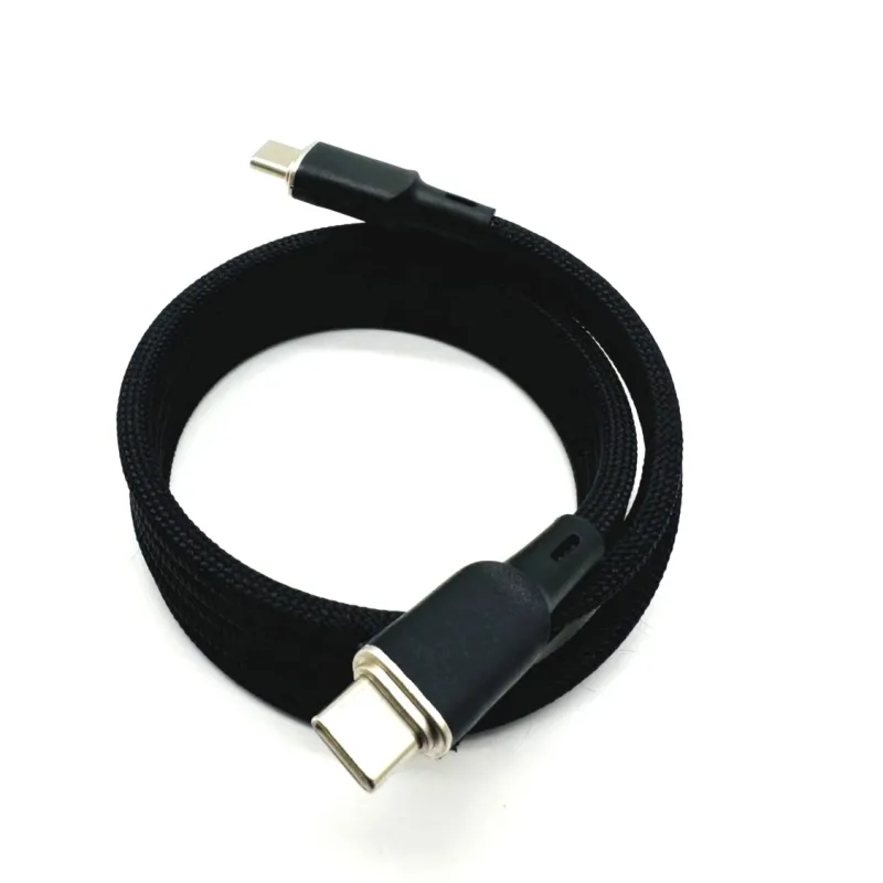 Self coiling PD 100W USB TYPE-C fast charging cable