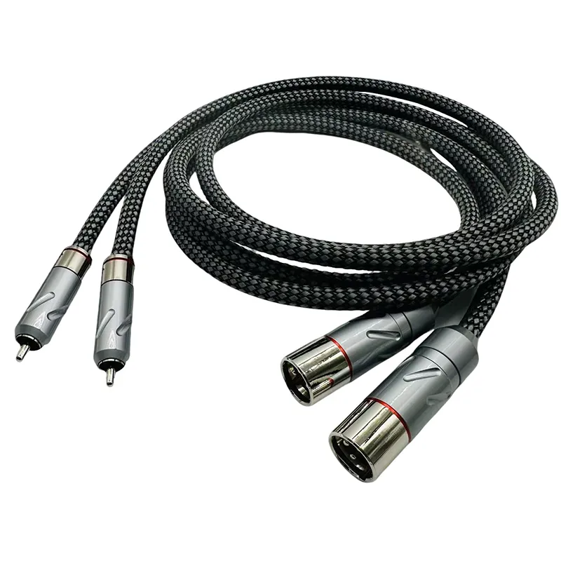 High end XLR to RCA 4N silver audio cable