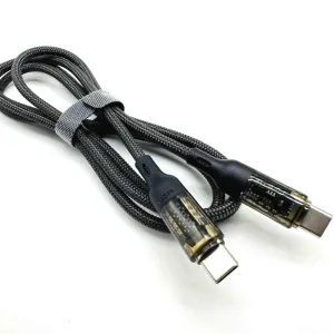 PD 140W USB TYPE-C fast charging cable with display screen