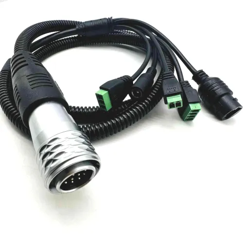 Multi function cable harness for surveillance system