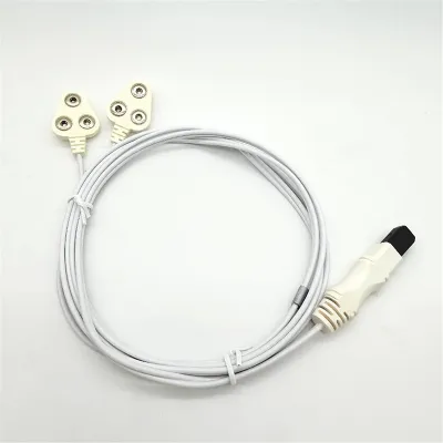 Customized Medical Physiotherapy Cable  with 2.3mm female snap electrode connectors