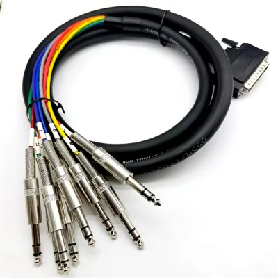 DB25 to 1/4" TRS Balanced Snake Cable 