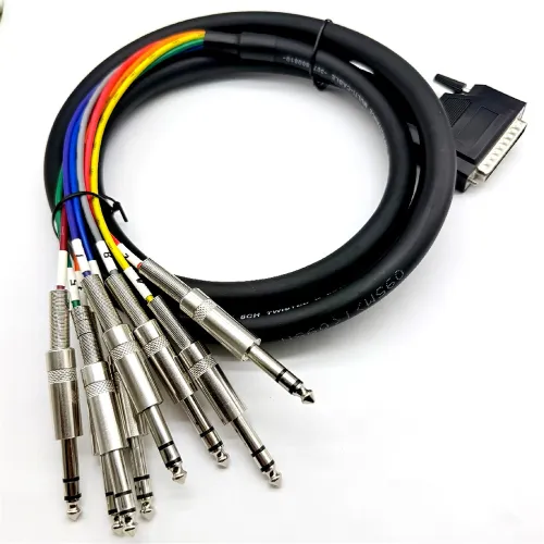 DB25 to 1/4" TRS Balanced Snake Cable 