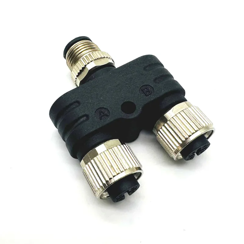M12 male to M12 female splitter