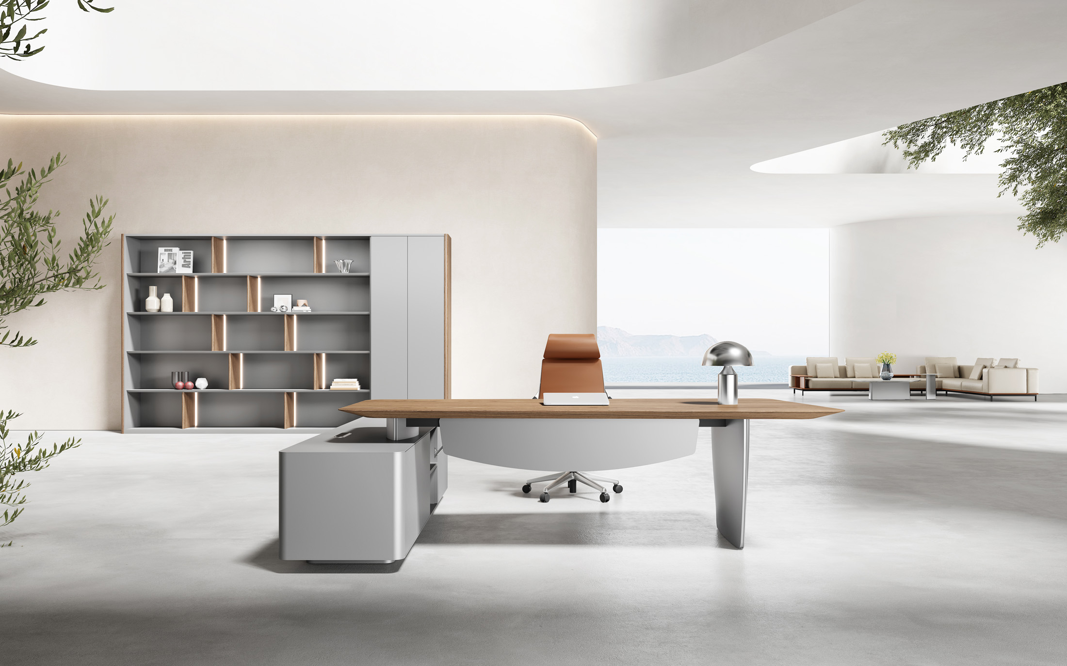 Customized Big Boss Table，CEO Office Space,CEO Office Space