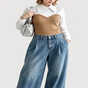 Sweetheart Neck Knit Tube Top