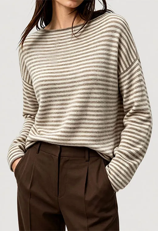 Color striped sweater