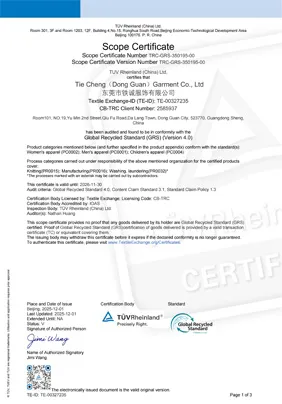 GRS Certificate