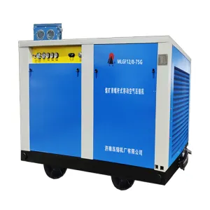 MLGF12/8-75G/75kW Screw type mobile air compressor for coal mine