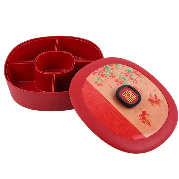 Goldfish Square Rotating Fruit Box, Chinese Style Candy Box