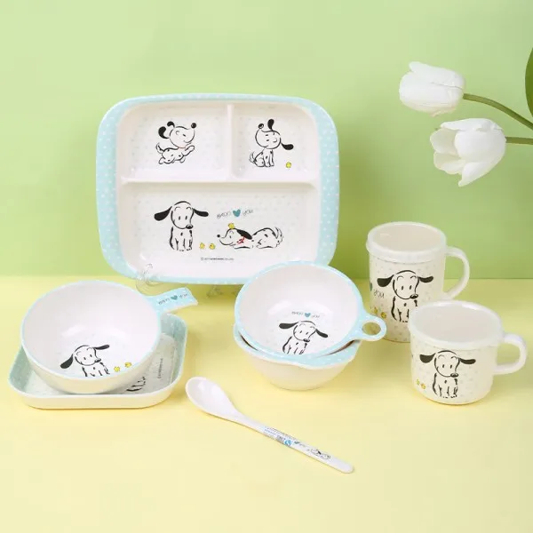 Bamboo fiber tableware, Bado dog children's plate