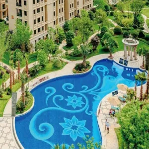 Swimming pool mosaic