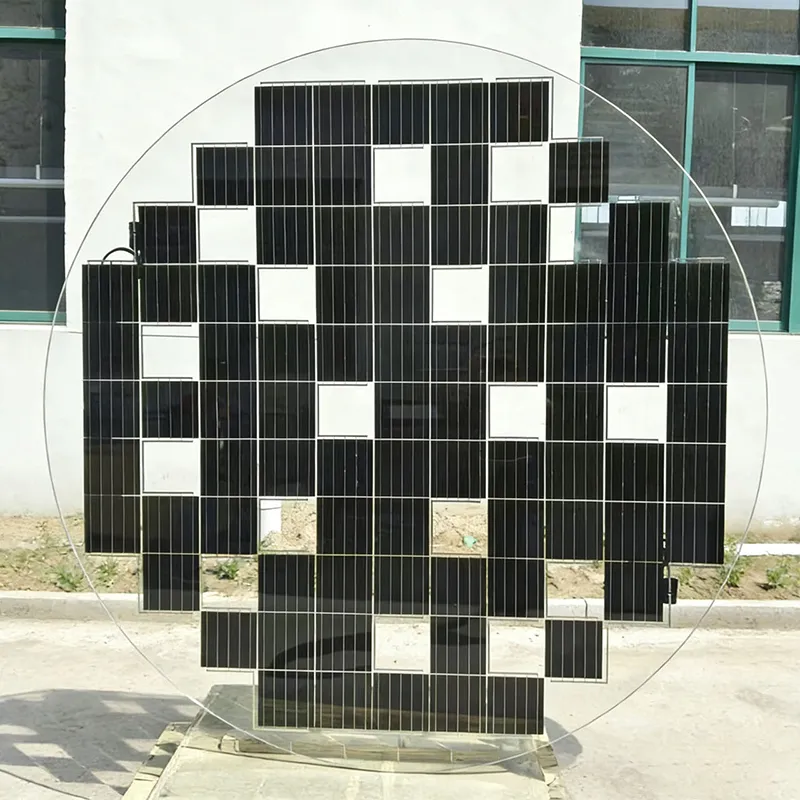 205W Customized Transparent Bipv Solar Panel Glass Curtain Wall for Architectural Glass Solar Panel Bipv Customizable Bipv Solor